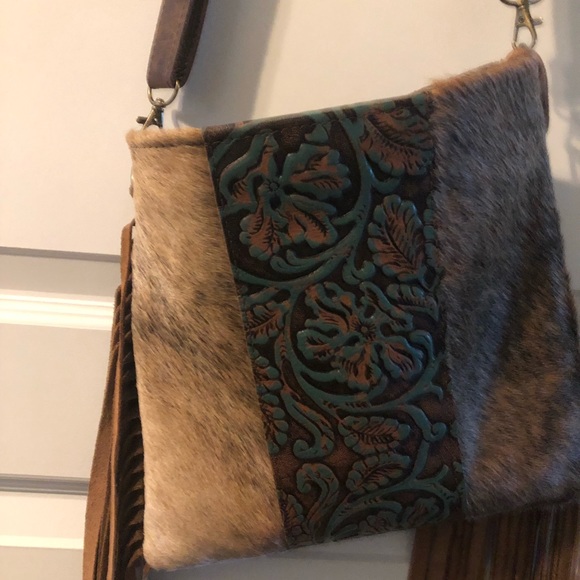 Cowhide and leather purse - Picture 2 of 4